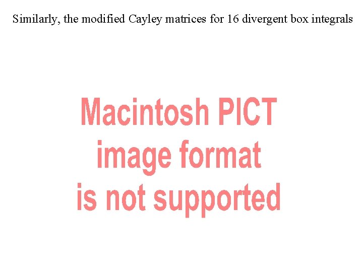 Similarly, the modified Cayley matrices for 16 divergent box integrals 