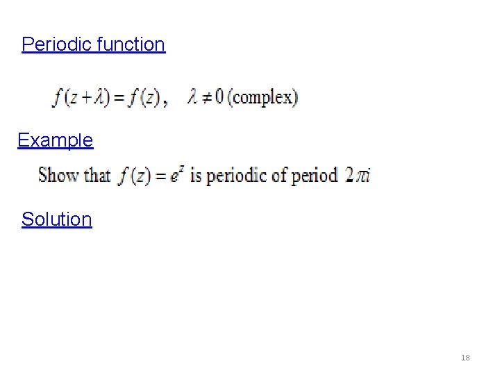 Periodic function Example Solution 18 