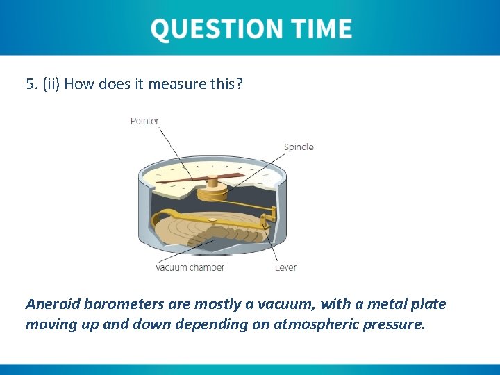 5. (ii) How does it measure this? Aneroid barometers are mostly a vacuum, with