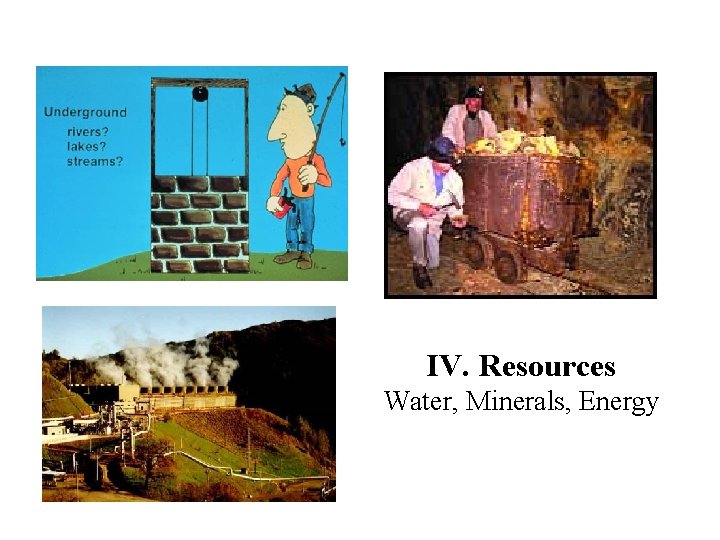 IV. Resources Water, Minerals, Energy 