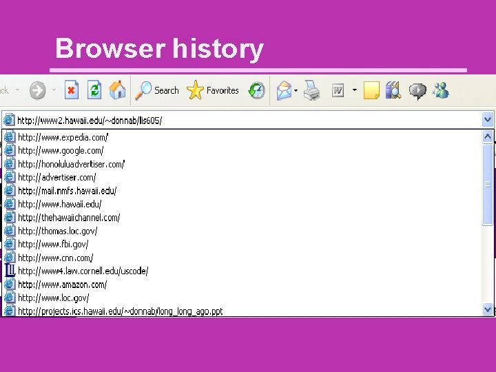 Browser history 