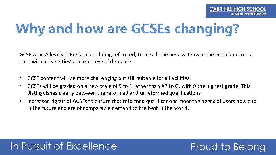 Why and how are GCSEs changing? GCSEs and A levels in England are being