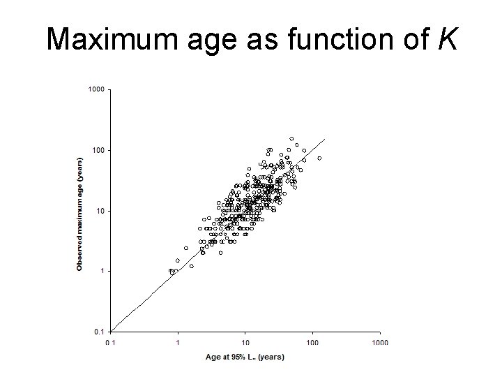 Maximum age as function of K 