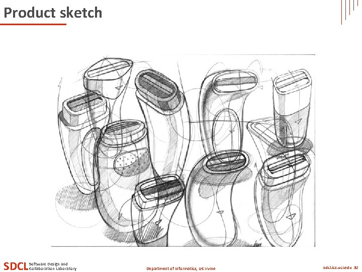 Product sketch SDCL Software Design and Collaboration Laboratory Department of Informatics, UC Irvine sdcl.