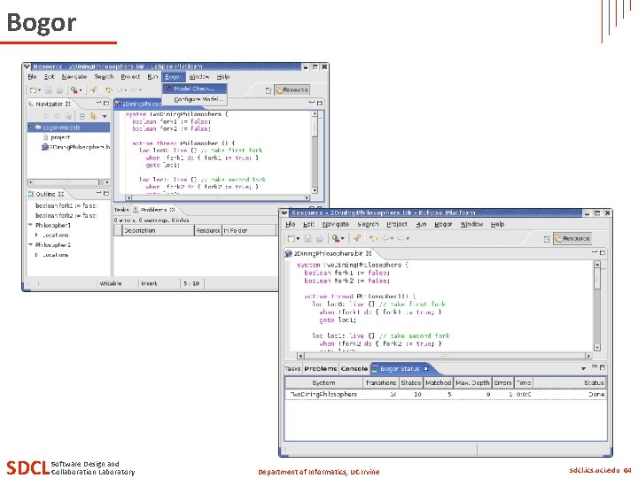 Bogor SDCL Software Design and Collaboration Laboratory Department of Informatics, UC Irvine sdcl. ics.