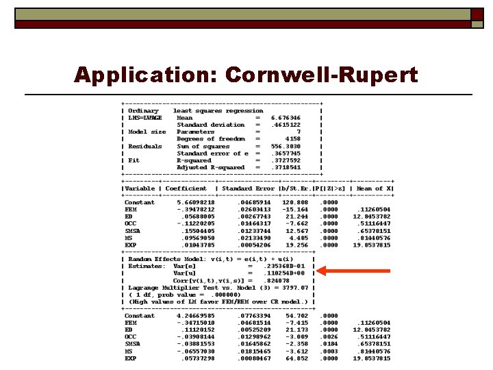 Application: Cornwell-Rupert 
