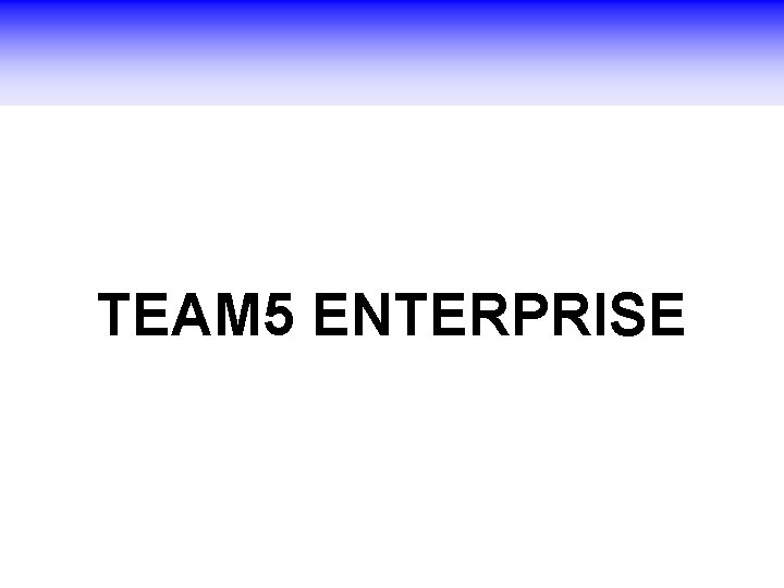 TEAM 5 ENTERPRISE 