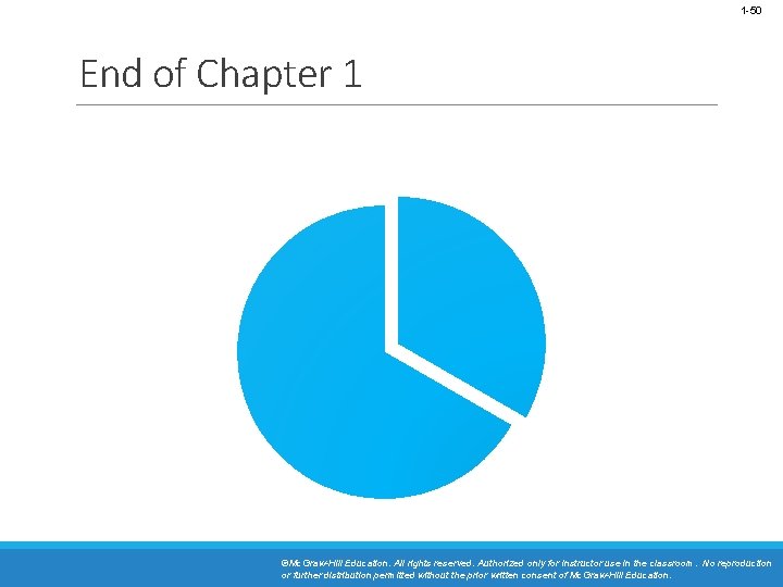 1 -50 End of Chapter 1 ©Mc. Graw-Hill Education. All rights reserved. Authorized only