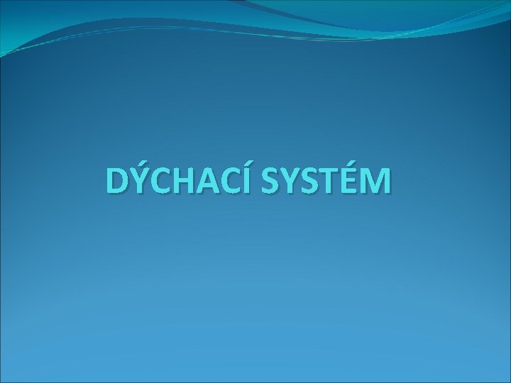 DÝCHACÍ SYSTÉM 