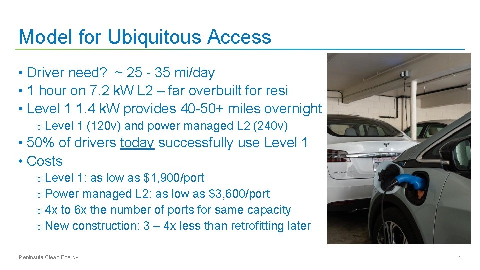 Model for Ubiquitous Access • Driver need? ~ 25 - 35 mi/day • 1