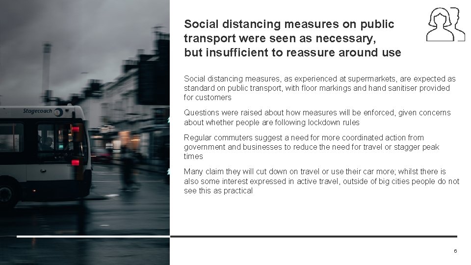 Social distancing measures on public transport were seen as necessary, but insufficient to reassure