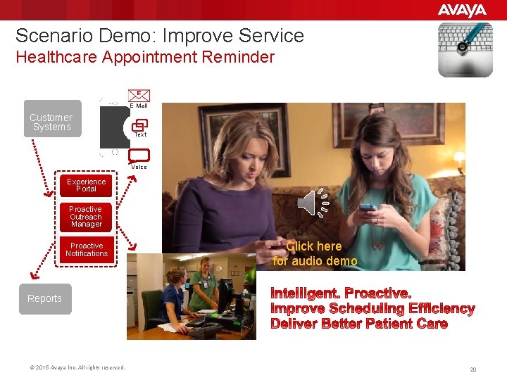 Scenario Demo: Improve Service Healthcare Appointment Reminder E Mail Customer Systems Text Voice Experience