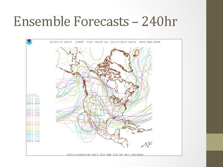 Ensemble Forecasts – 240 hr 