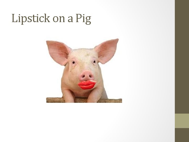 Lipstick on a Pig 