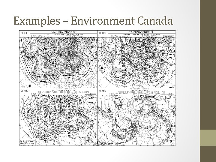 Examples – Environment Canada 