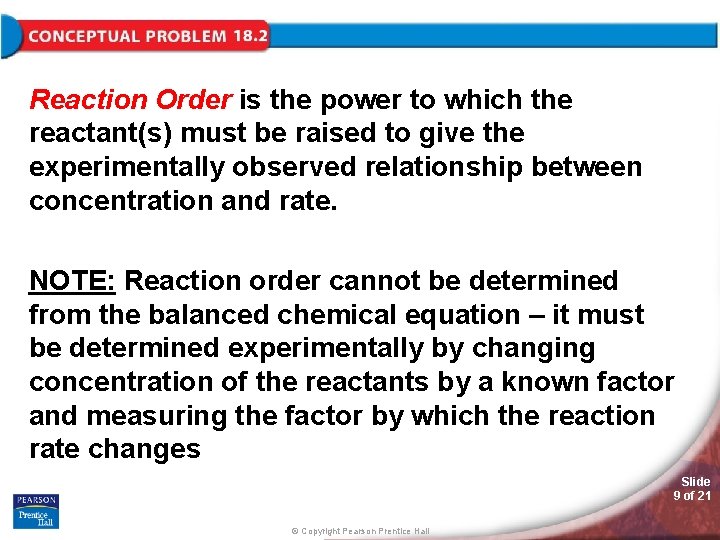 Reaction Order is the power to which the reactant(s) must be raised to give