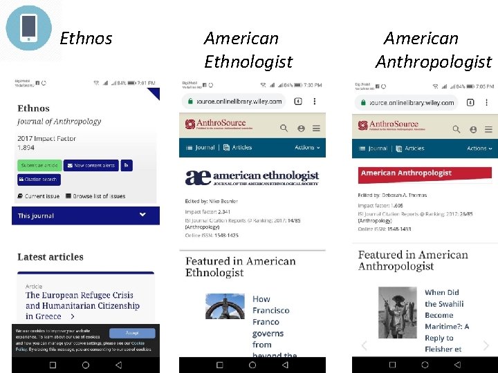 Ethnos American Ethnologist American Anthropologist 