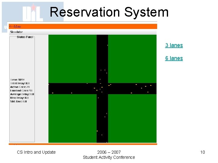 Reservation System 3 lanes 6 lanes CS Intro and Update 2006 – 2007 Student