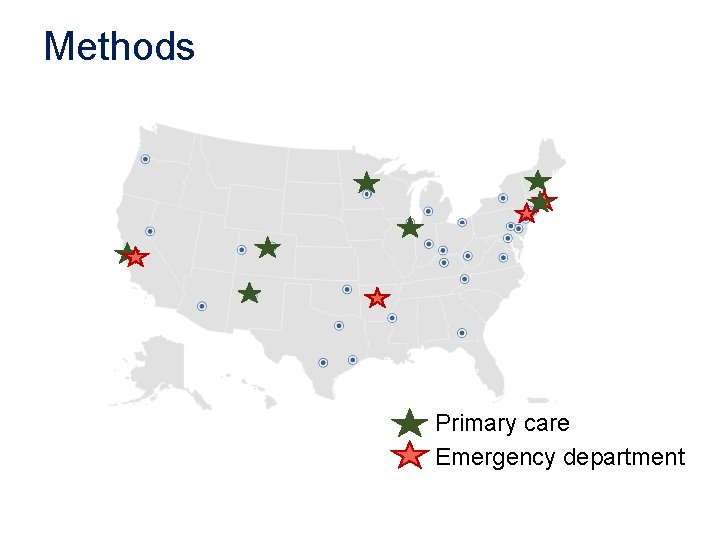 Methods Primary care Emergency department 