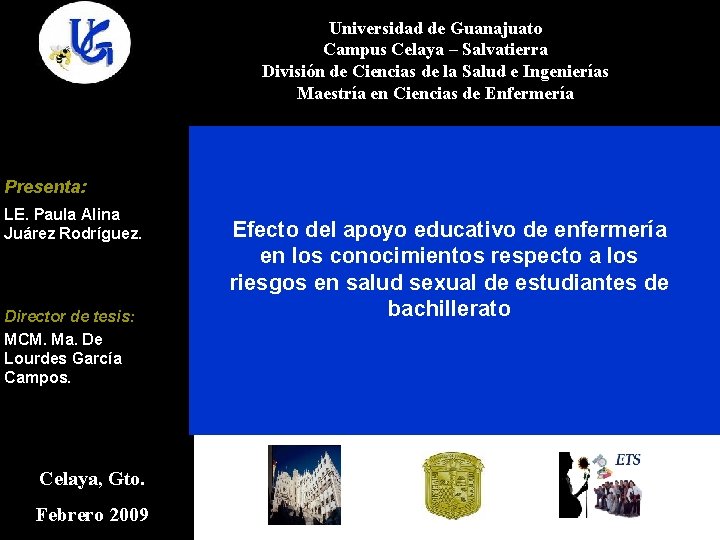 Universidad de Guanajuato Campus Celaya – Salvatierra División de Ciencias de la Salud e