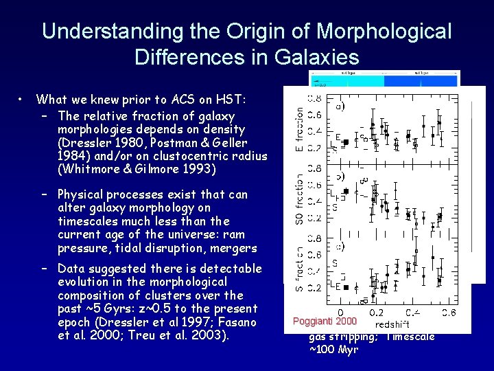 Understanding the Origin of Morphological Differences in Galaxies • What we knew prior to