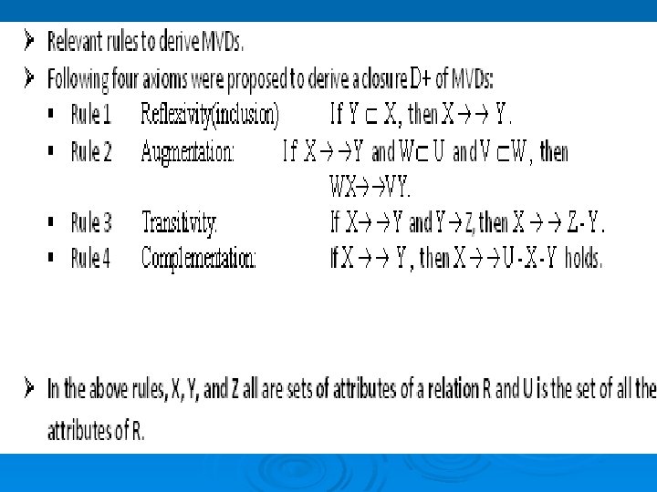 Properties of MVDs 