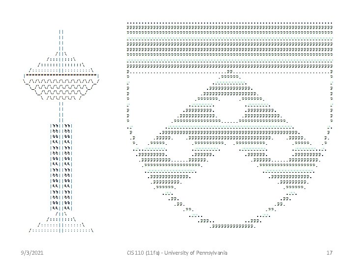 9/3/2021 CIS 110 (11 fa) - University of Pennsylvania 17 