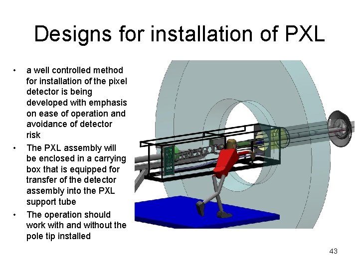 Designs for installation of PXL • • • a well controlled method for installation