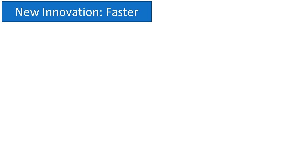 New Innovation: Faster 