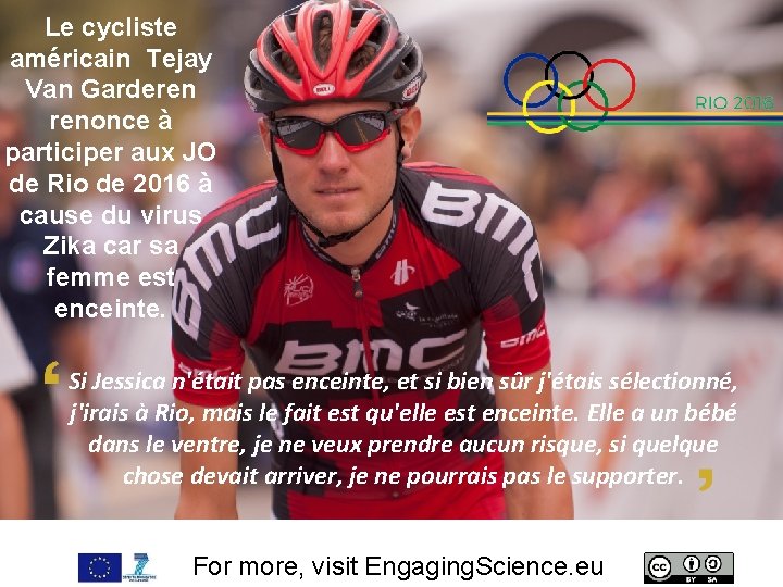 Le cycliste américain Tejay Van Garderen renonce à participer aux JO de Rio de