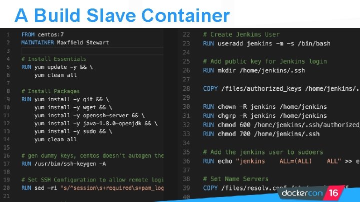 A Build Slave Container 