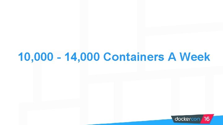 10, 000 - 14, 000 Containers A Week 