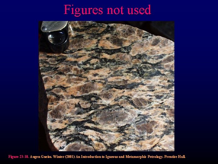 Figures not used Figure 23 -18. Augen Gneiss. Winter (2001) An Introduction to Igneous