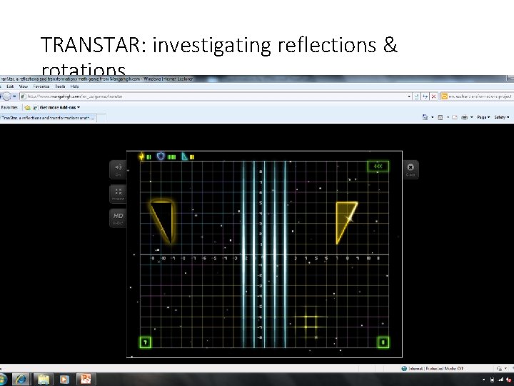 TRANSTAR: investigating reflections & rotations 