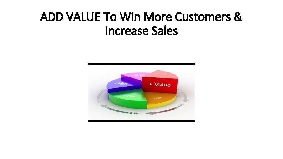 ADD VALUE To Win More Customers & Increase Sales 