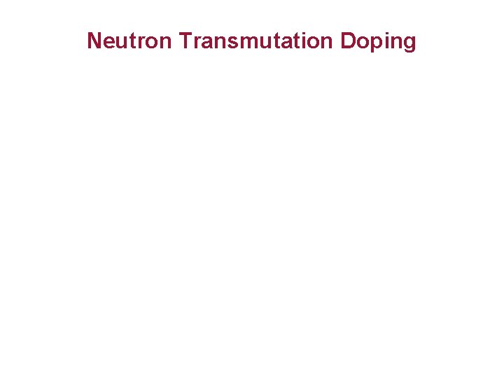 Neutron Transmutation Doping 