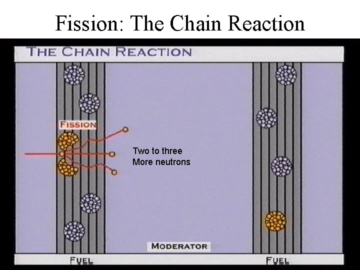 Fission: The Chain Reaction Two to three More neutrons 