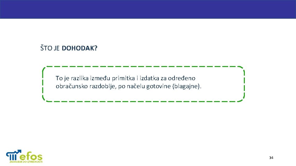 ŠTO JE DOHODAK? To je razlika između primitka i izdatka za određeno obračunsko razdoblje,