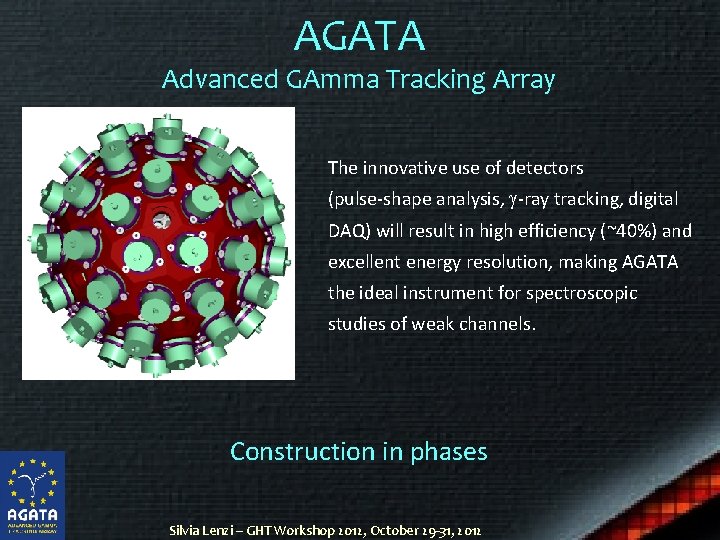 AGATA Advanced GAmma Tracking Array The innovative use of detectors (pulse-shape analysis, g-ray tracking,