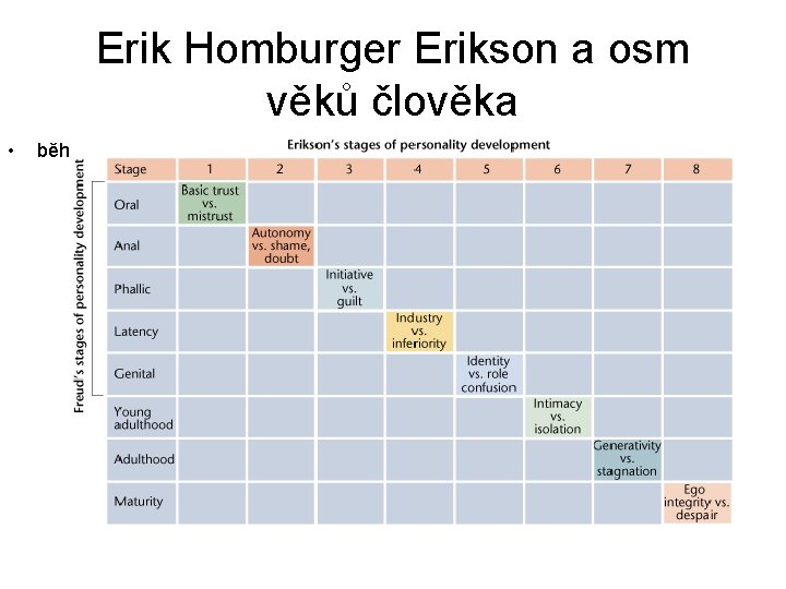 Erik Homburger Erikson a osm věků člověka • běh života člověka. 