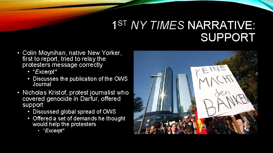 1 ST NY TIMES NARRATIVE: SUPPORT • Colin Moynihan, native New Yorker, first to