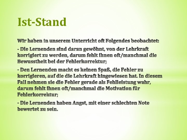 Ist-Stand 