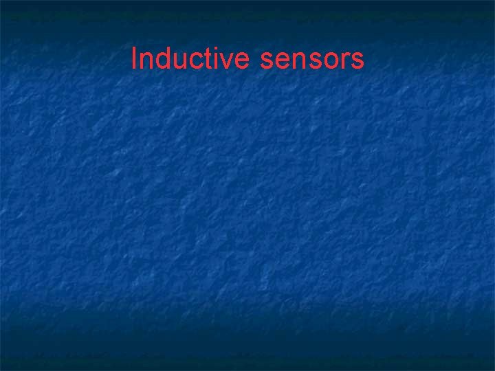 Inductive sensors 