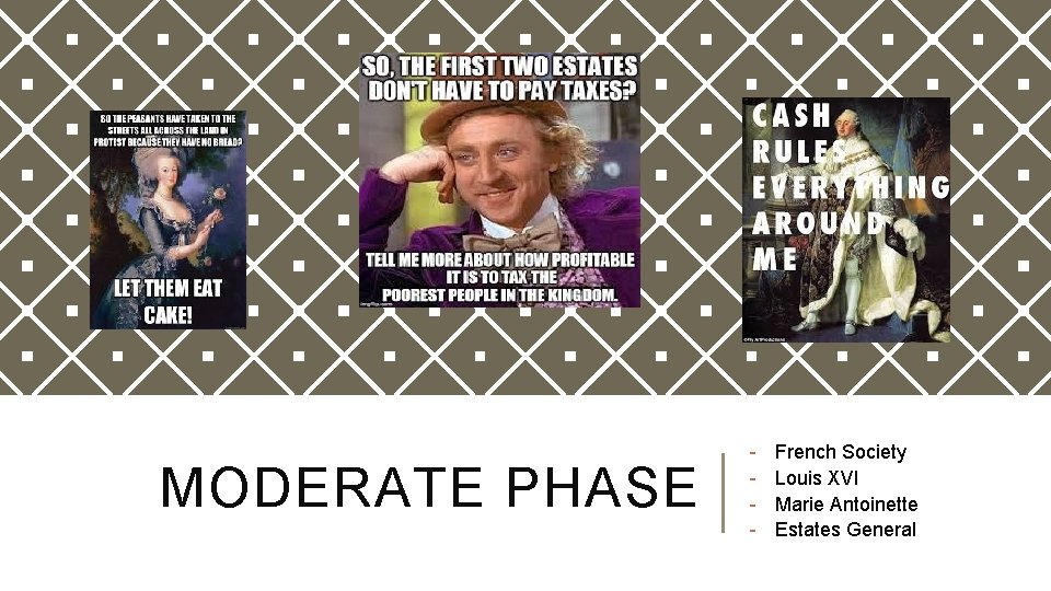 MODERATE PHASE - French Society Louis XVI Marie Antoinette Estates General 