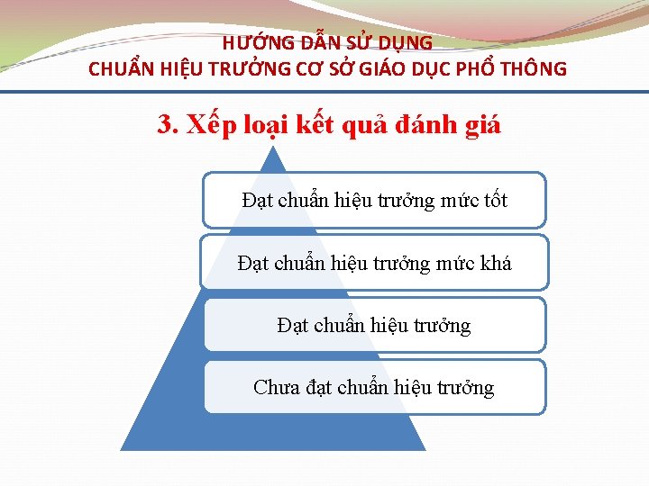 HƯỚNG DẪN SỬ DỤNG CHUẨN HIỆU TRƯỞNG CƠ SỞ GIÁO DỤC PHỔ THÔNG 3.