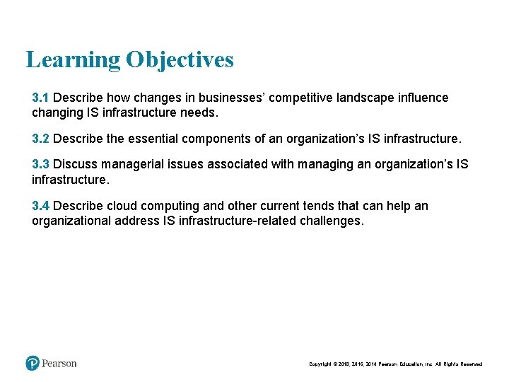 Learning Objectives • • 3. 1 Describe how changes in businesses’ competitive landscape influence