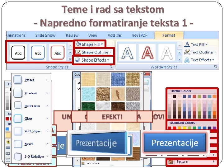 Teme i rad sa tekstom - Napredno formatiranje teksta 1 - JEDNOBOJNA SLIKA PRELIV