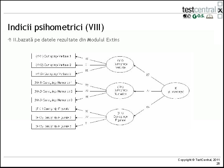 Indicii psihometrici (VIII) 8 II. bazată pe datele rezultate din Modulul Extins Copyright ©