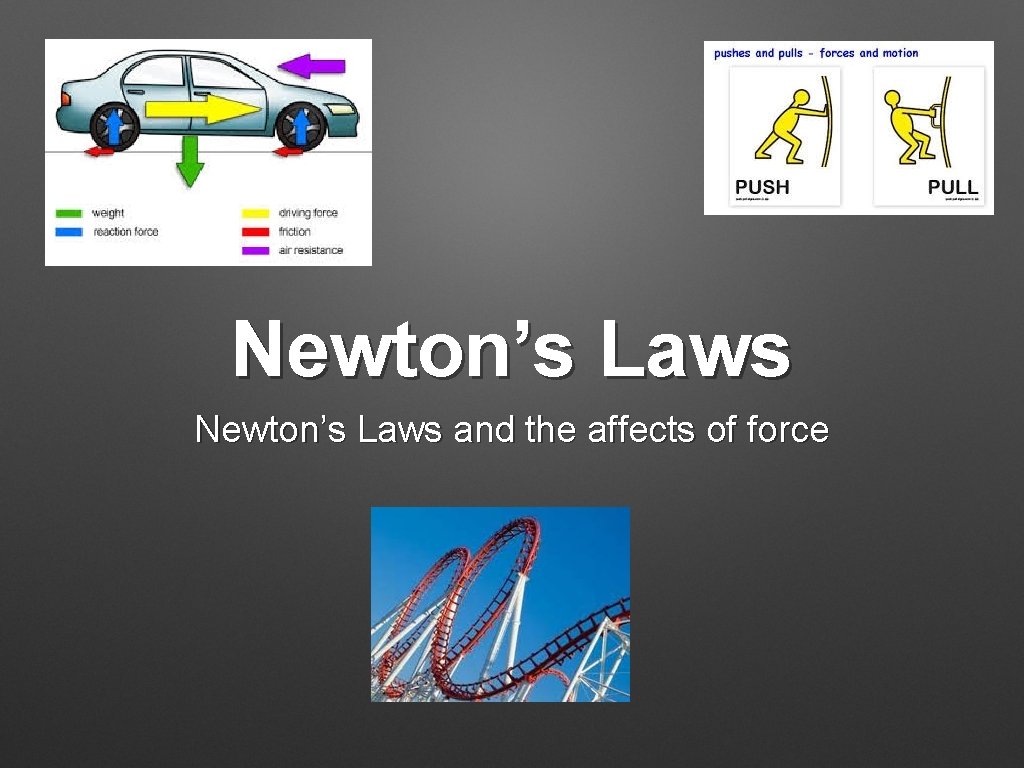 Newton’s Laws and the affects of force 