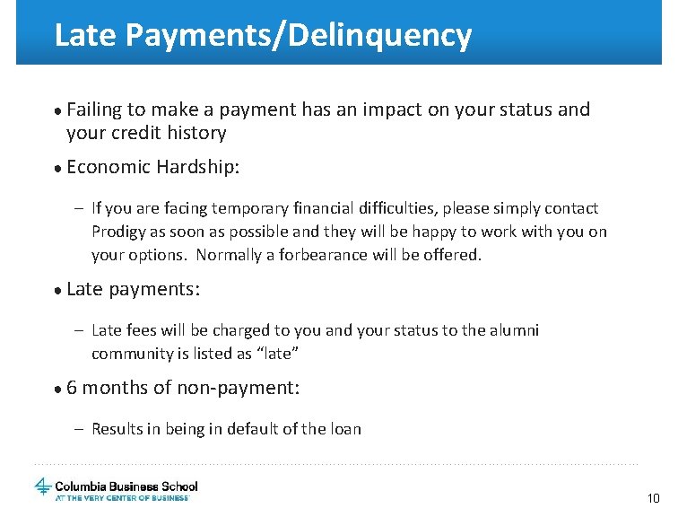 Late Payments/Delinquency ● Failing to make a payment has an impact on your status